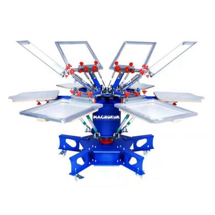 MK-F662E floor type six color six station double wheel screen printing machine