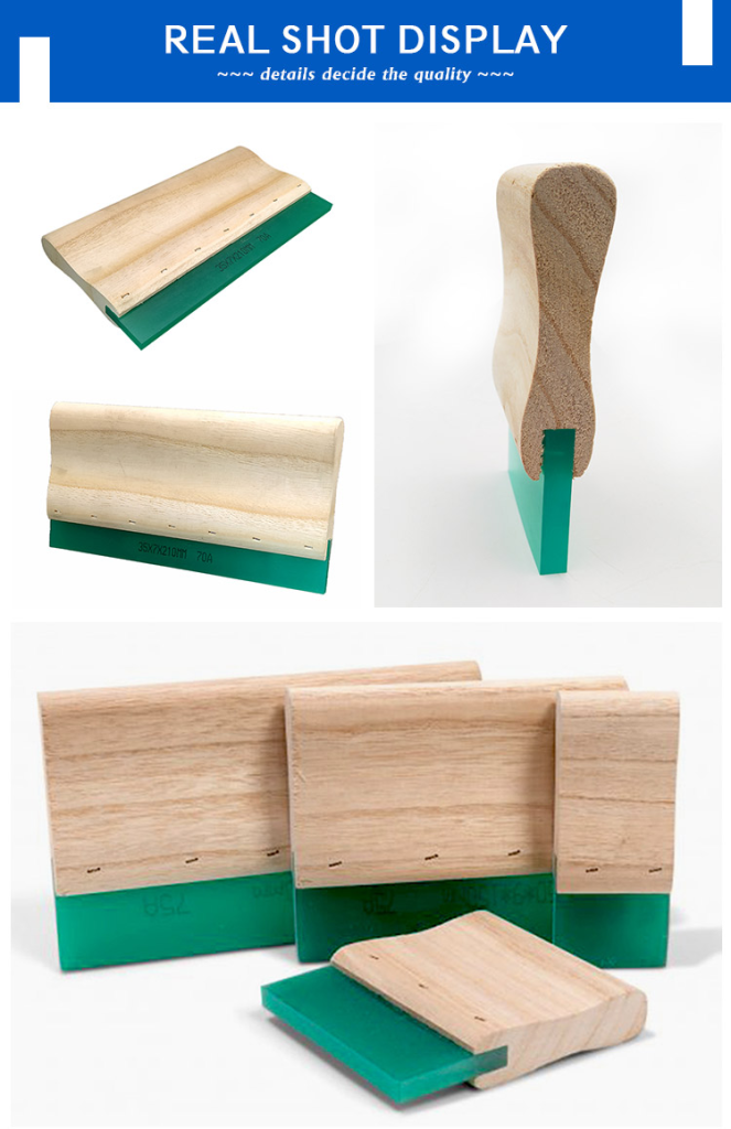 Wooden Handle Printing Squeegee Professional Mesh Manufacturer