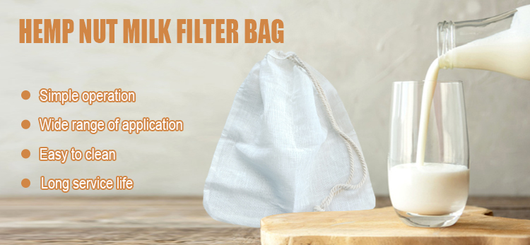 Hemp Nut Milk Filter Bag