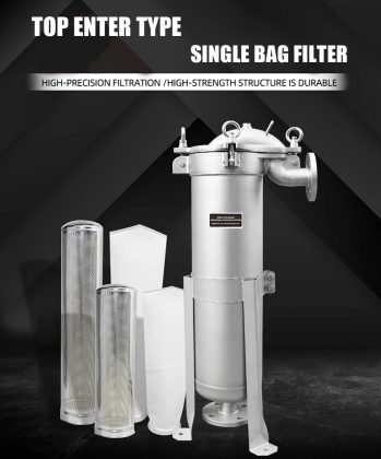 Top enter single bag filter