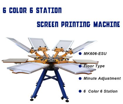 MK606-ESU 6 color 6 stations screen printer