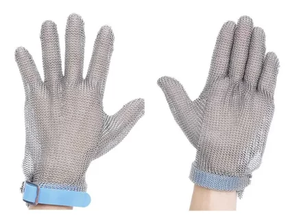 Five Finger Wrist Ring Mesh Glove With Textie Strap