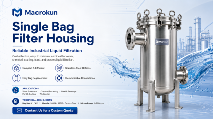 Single Bag Filter Housing for Reliable Industrial Liquid Filtration